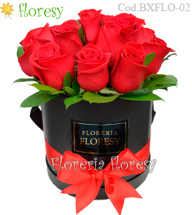 Box cilindrico Floresy: 12 rosas