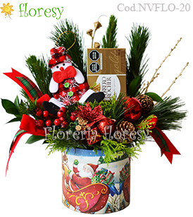 Box Cilindrico Happy Snowman