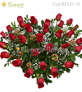 Modelo Corazon de rosas - 24 rosas