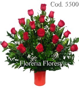 Modelo Con todo mi amor - 18 rosas