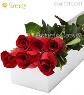 Más información de Caja con 6 rosas