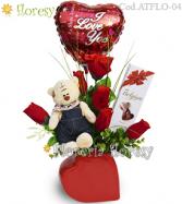 Más información de Modelo Corazón radiante - Rosas artificiales